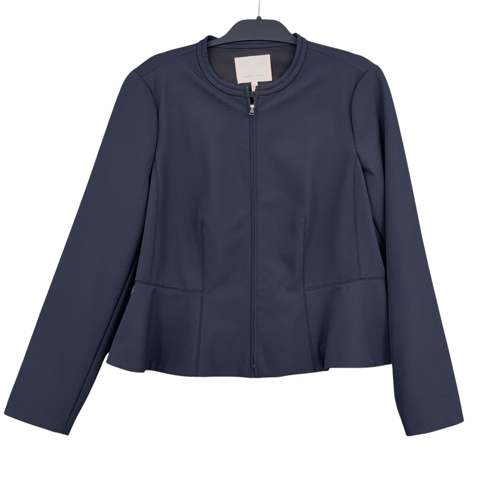 Rebecca Taylor Peplum Jacket Women 12 Polyamide Spandex Black